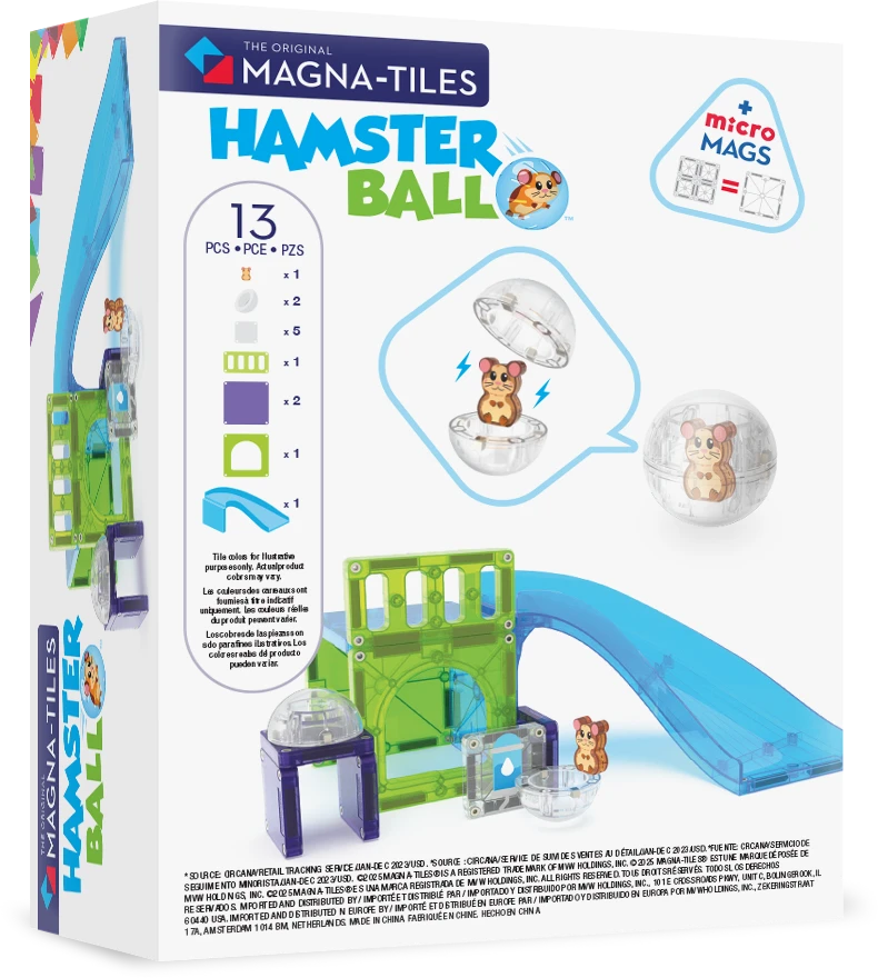 MAGNA-TILES Magnetinis konstruktorius „Žiurkėno kamuolys“, 13 det.