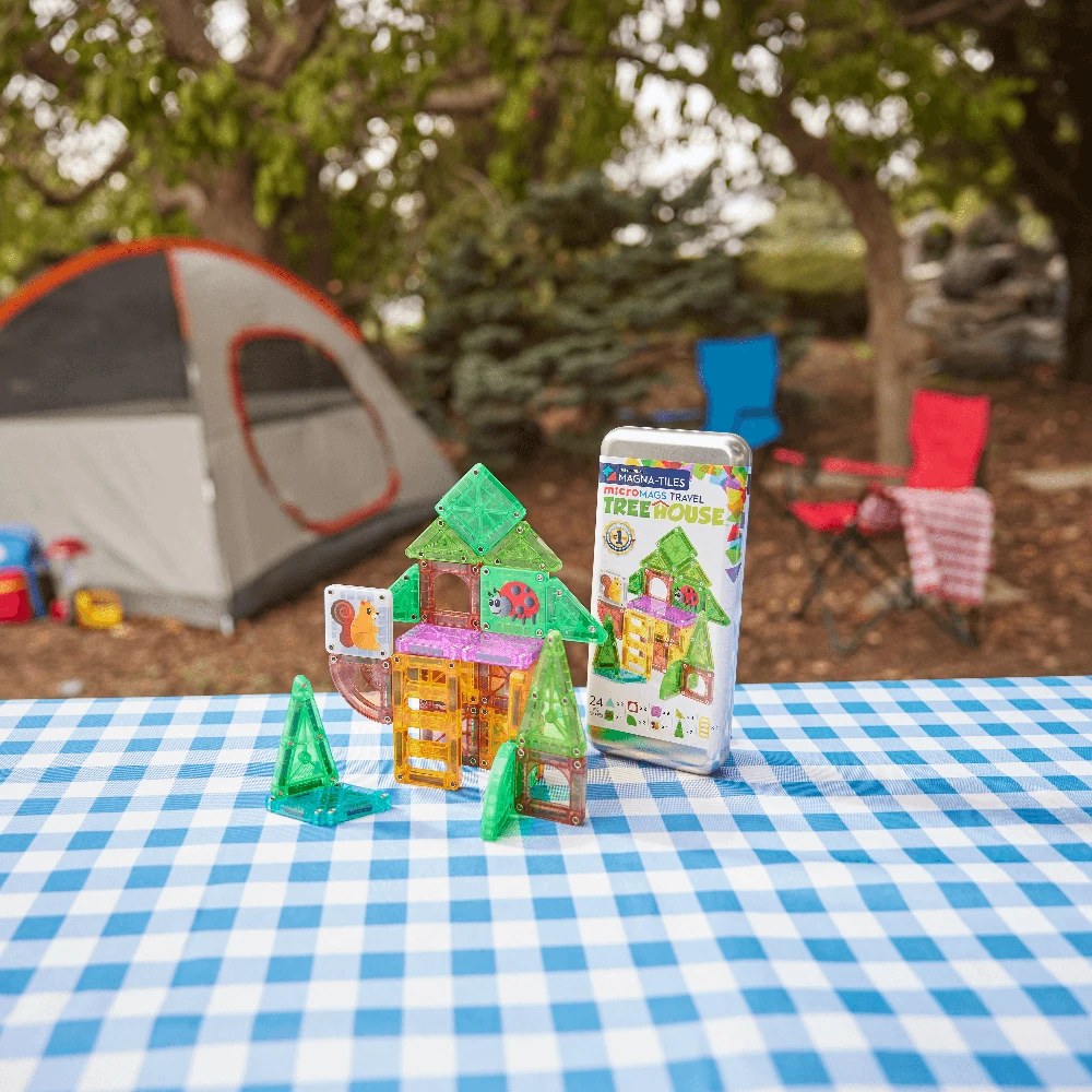 MAGNA-TILES MICROMAGS Kelioninis konstruktorius „Treehouse“, 24 det.
