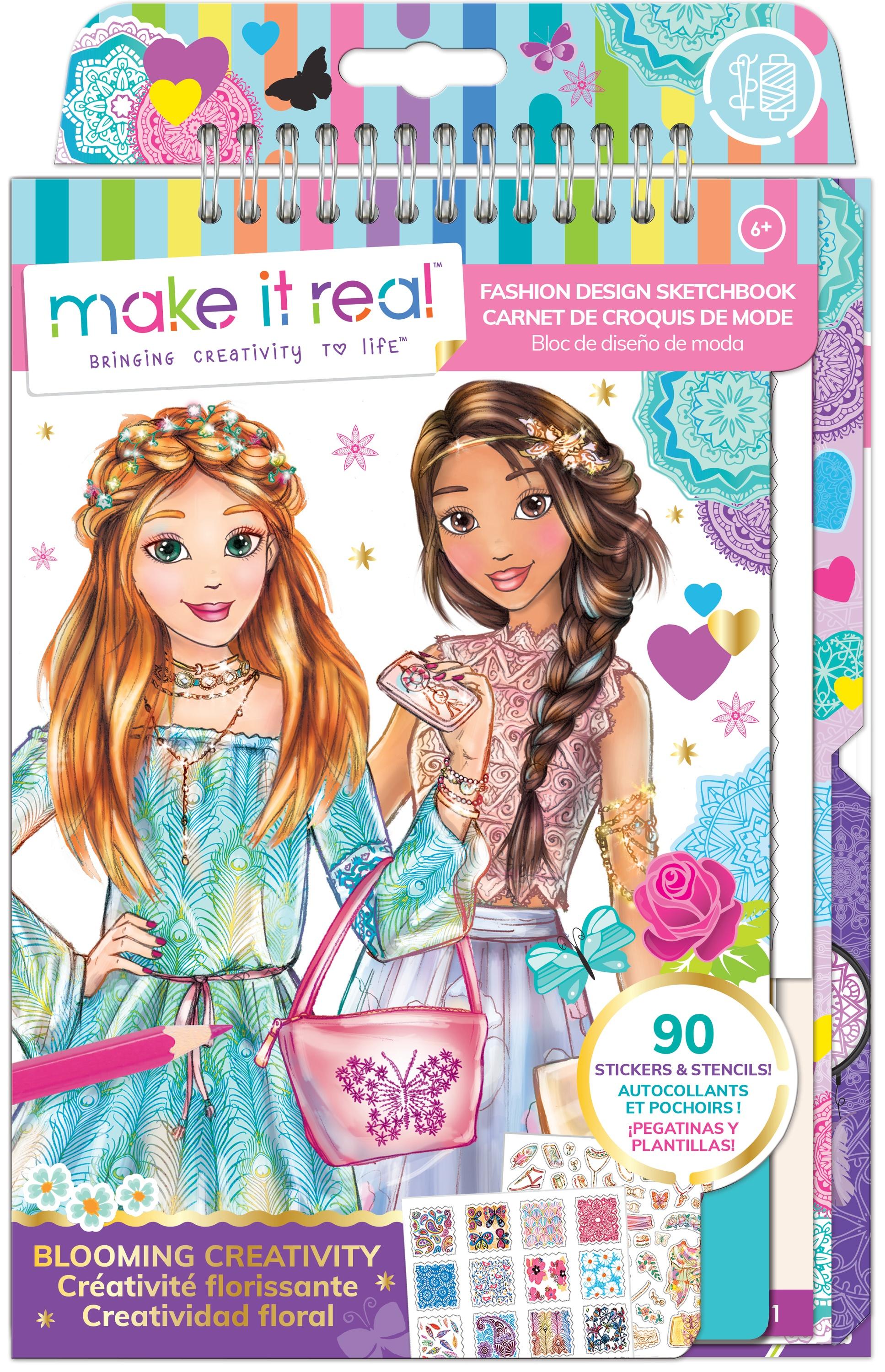 MAKE IT REAL Dizainerio eskizų knygelė „Gėlės“
