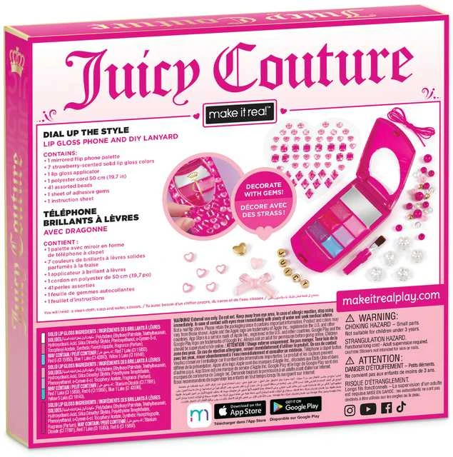 JUICY COUTURE MAKE IT REAL „“ kūrybinis rinkinys su lūpų blizgiais „Telefonas“