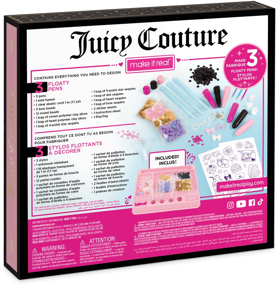 MAKE IT REAL JUICY COUTURE Rašiklių kūrimo rinkinys