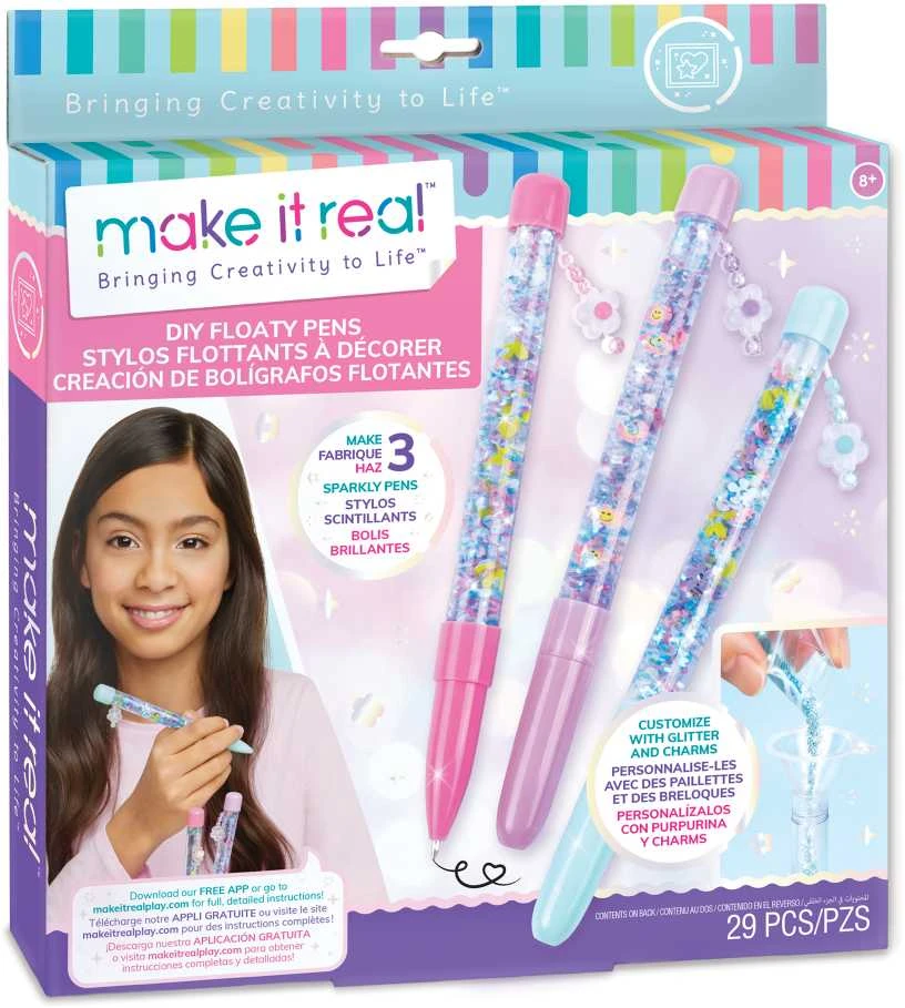 MAKE IT REAL Kūrybinis rinkinys „Dekoruoti rašikliai“