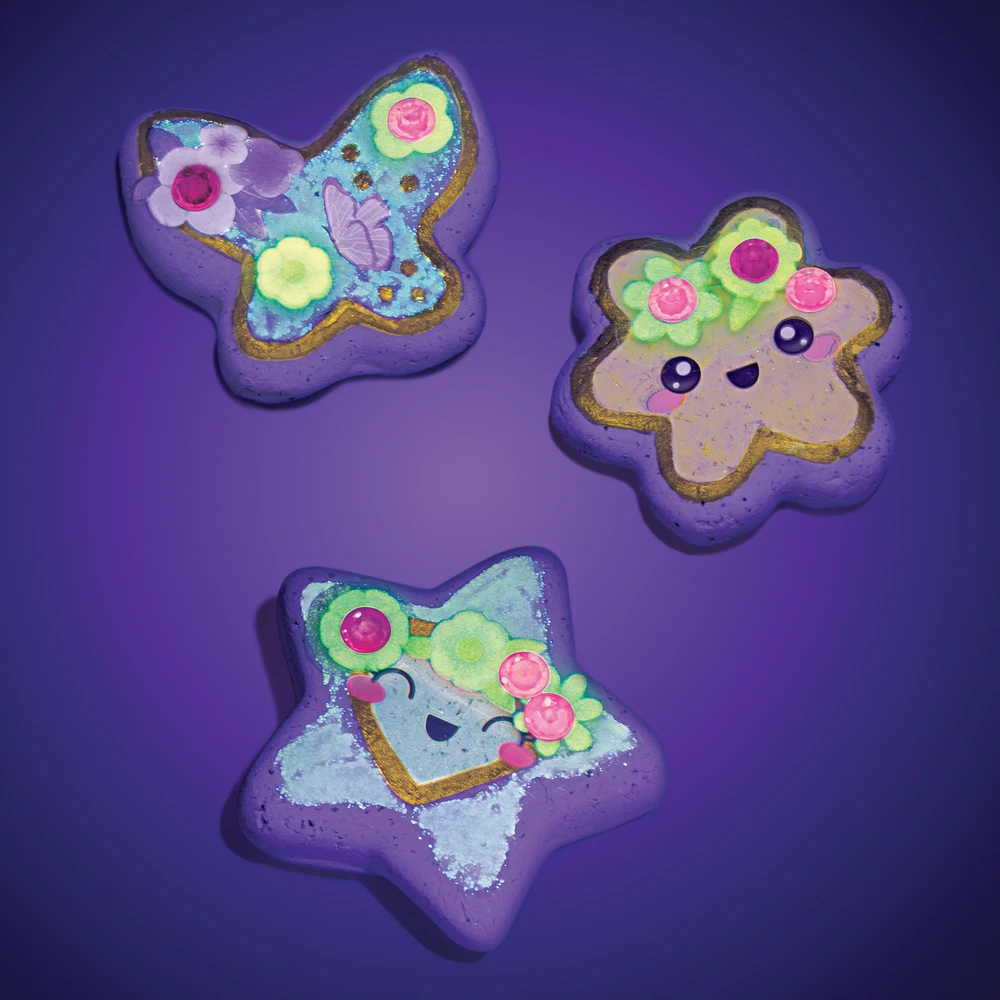 MAKE IT REAL Glowing Garden Rock Dough – švytintis kūrybinis rinkinys