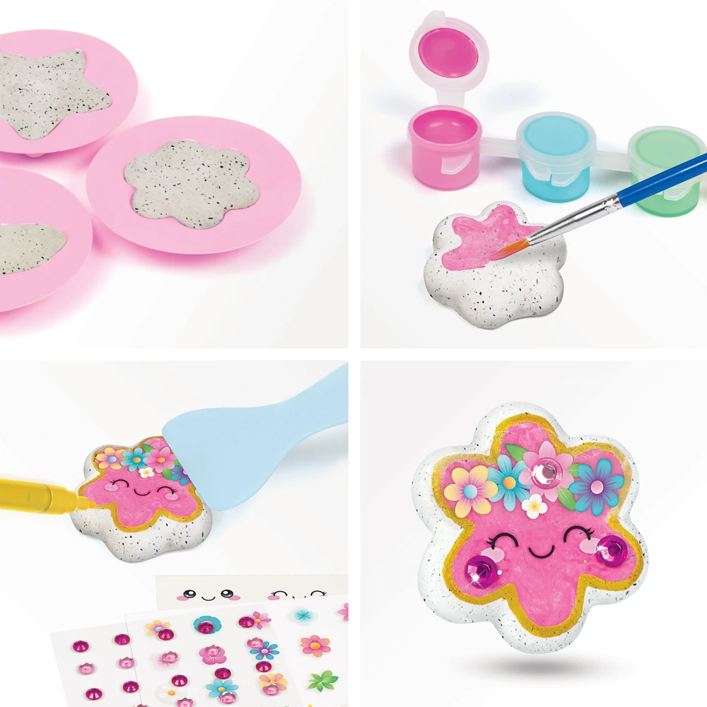 MAKE IT REAL Glowing Garden Rock Dough – švytintis kūrybinis rinkinys