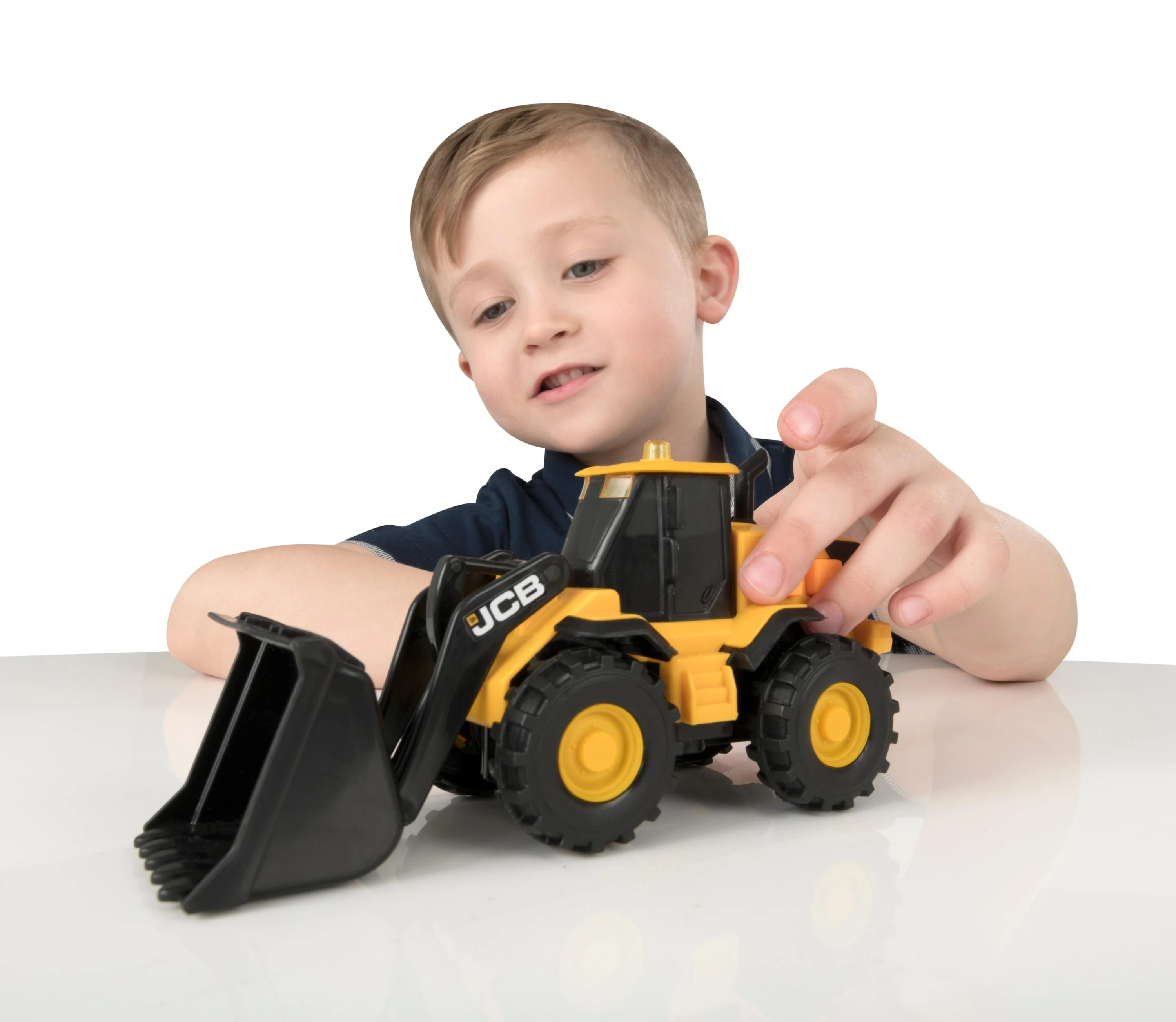 Mažas JCB krautuvas su šviesomis ir garsais