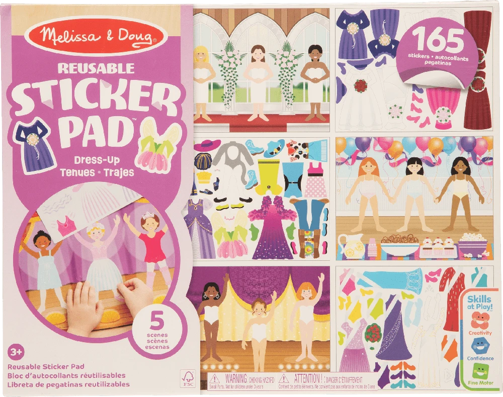 MELISSA & DOUG Daugkartinio naudojimo lipdukų knygelė „Aprenk mane“