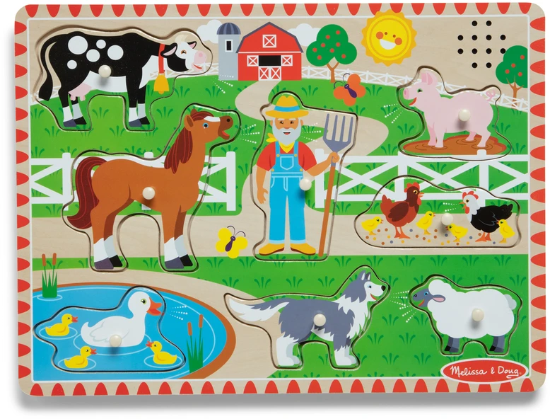 MELISSA & DOUG Grojanti dėlionė „Old MacDonald´s Farm“, EN
