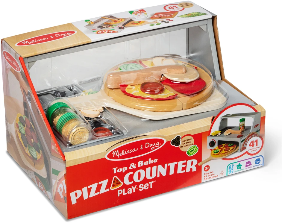 Spin Master MELISSA & DOUG žaidimų rinkinys „Top & Bake“ picos stalviršis