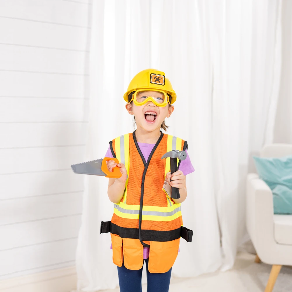 Spin Master MELISSA & DOUG role play Construction Worker Costume Set