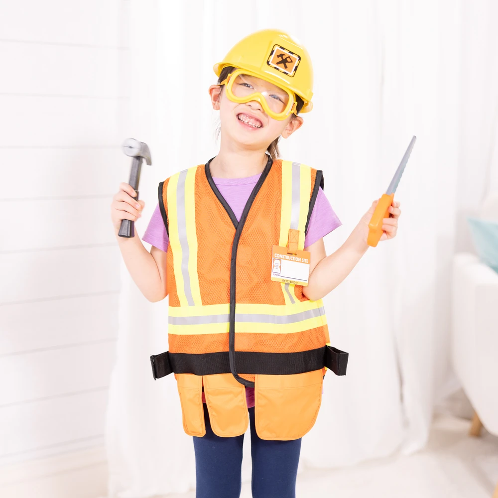Spin Master MELISSA & DOUG role play Construction Worker Costume Set