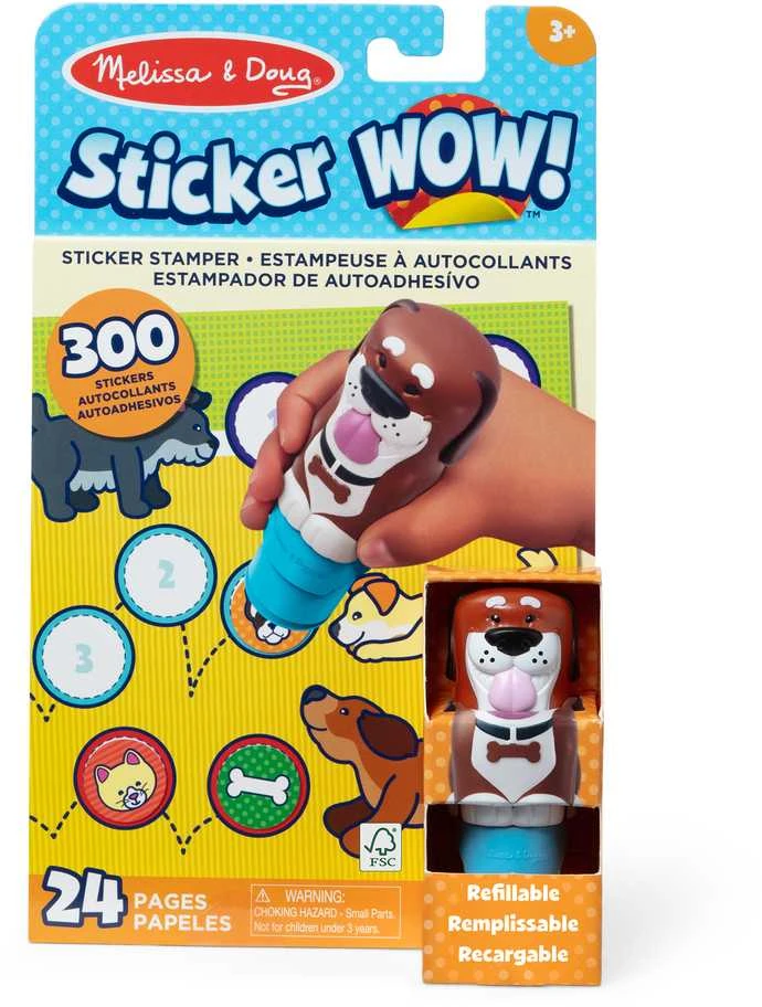 MELISSA & DOUG STICKER WOW! Veiklos knygelė „Šuniukas“
