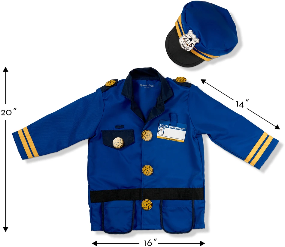 MELISSA & DOUG vaidmenų žaidimo policininko kostiumas