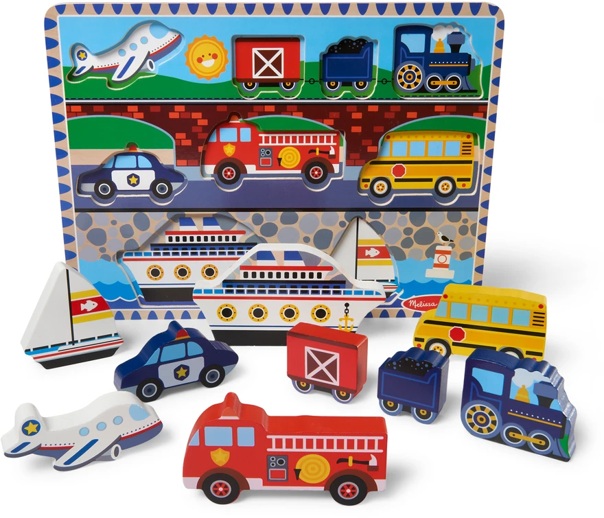 Dėlionė MELISSA & DOUG Vehicles Chunky Puzzle