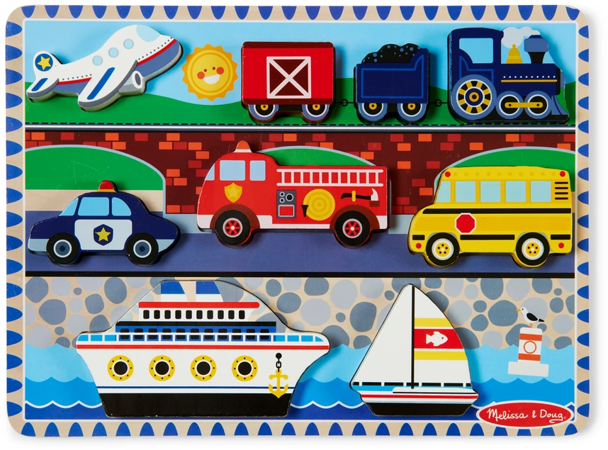 Dėlionė MELISSA & DOUG Vehicles Chunky Puzzle