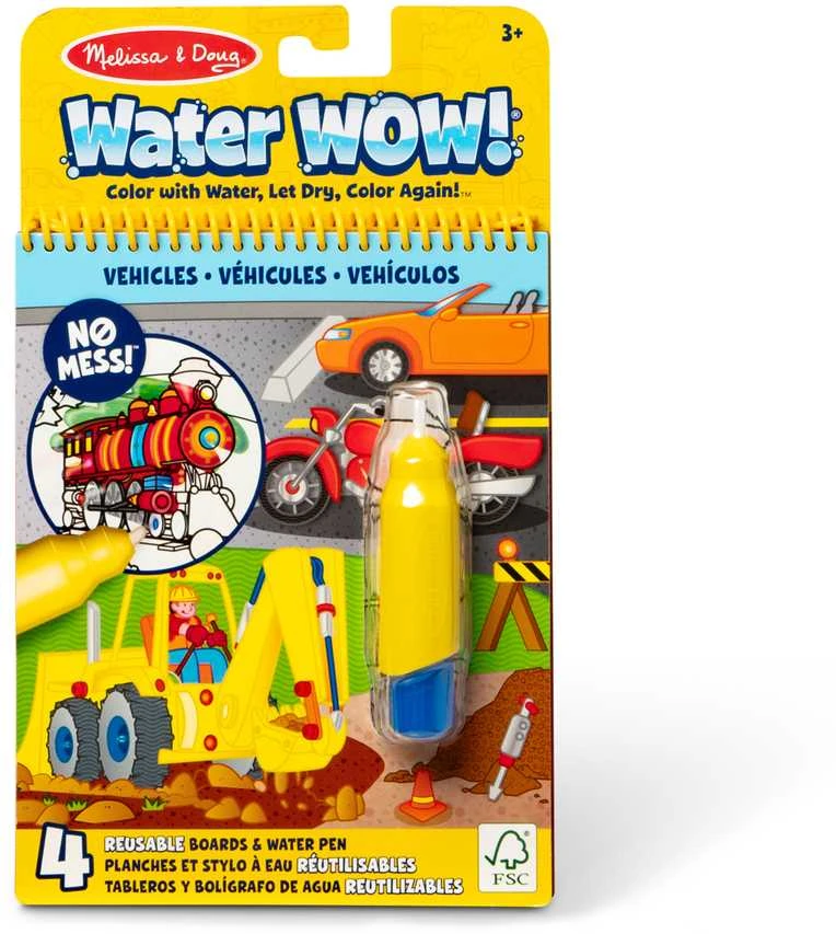 Spin Master MELISSA & DOUG WATER WOW! Piešimo vandeniu rinkinys „Transporto priemonės“