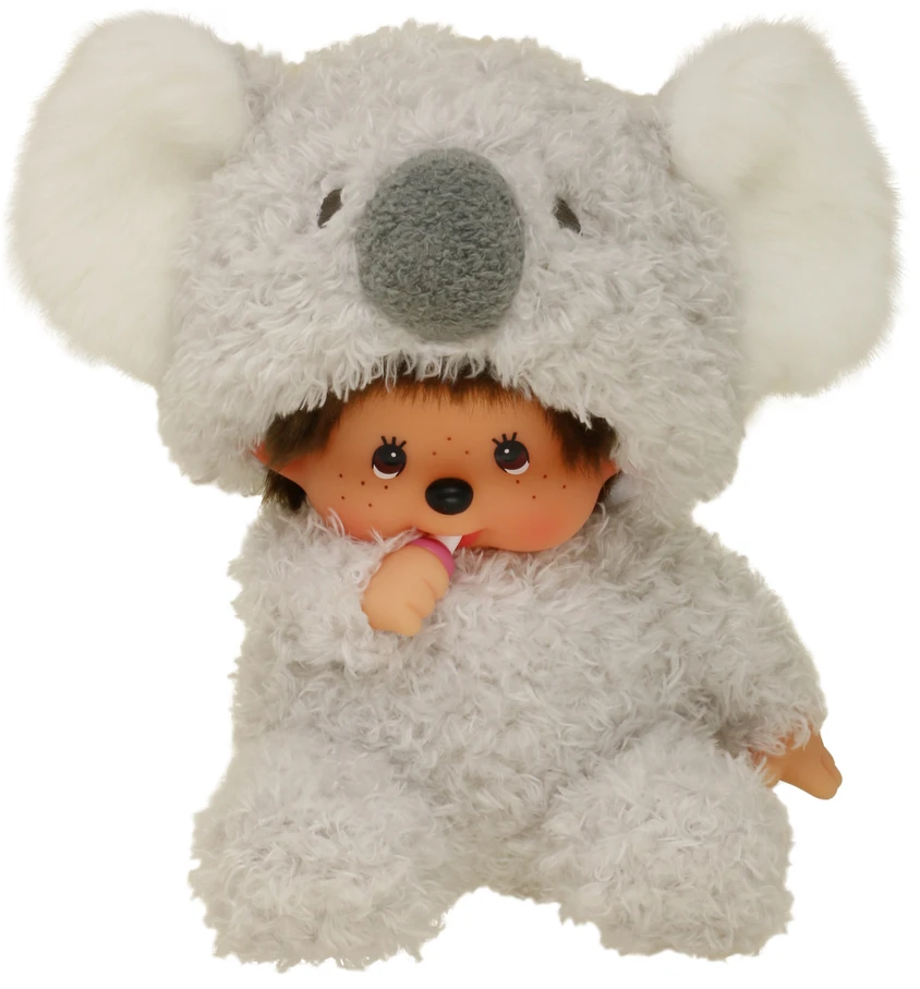 MONCHHICHI Pliušinė beždžionėlė su koalos kostiumu, 18 cm