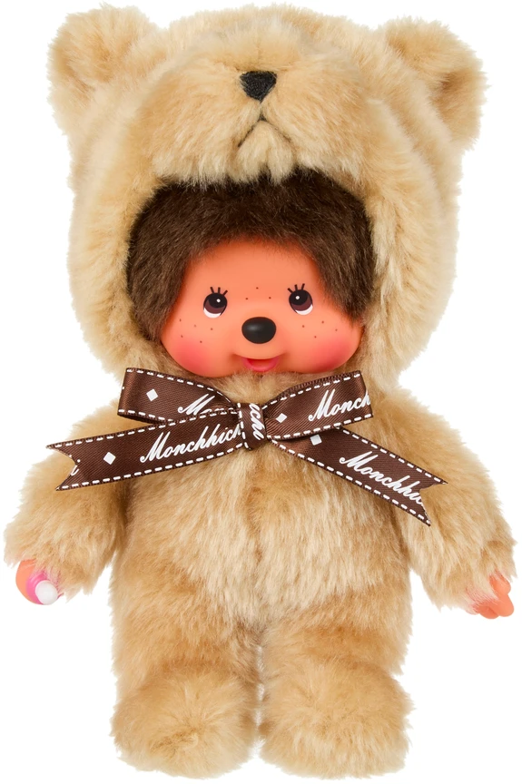 MONCHHICHI Pliušinė beždžionėlė su meškučio kostiumu, 20 cm