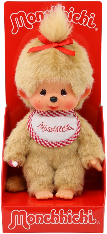 MONCHHICHI Pliušinė beždžionėlė, šviesiai ruda, 20 cm