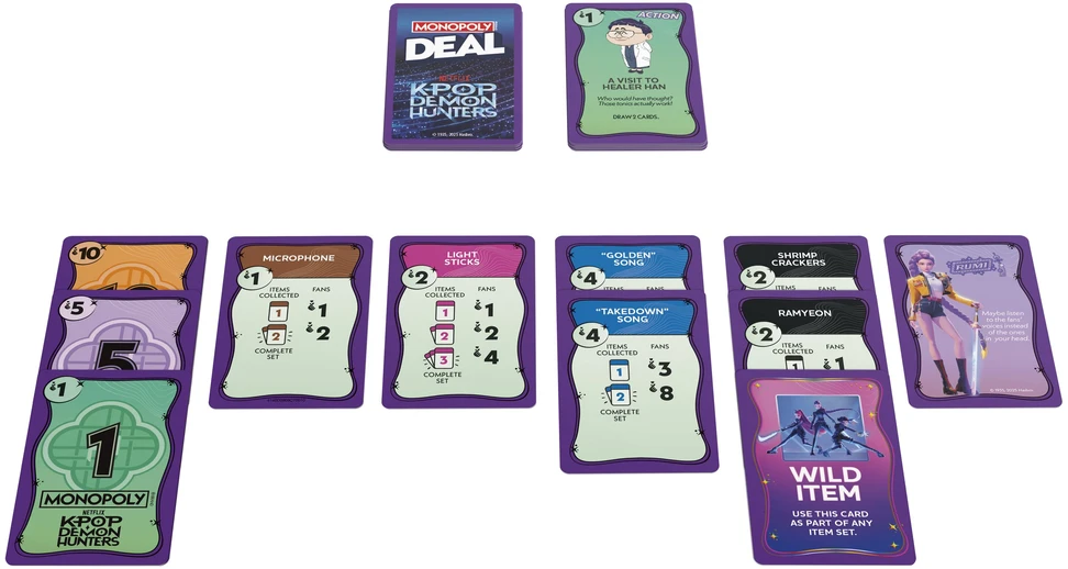 MONOPOLY Kortų žaidimas „Monopoly Deal: KPOP Demon hunters“, EN