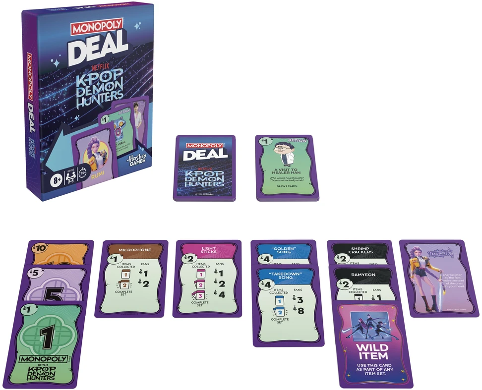 MONOPOLY Kortų žaidimas „Monopoly Deal: KPOP Demon hunters“, EN