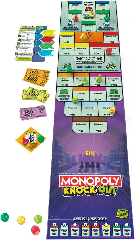 Žaidimas MONOPOLY: KNOCKOUT (lietuvių k.)