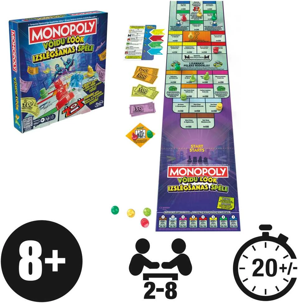 MONOPOLY Žaidimas „Monopolis: Knockout“ (estų ir latvių k.)