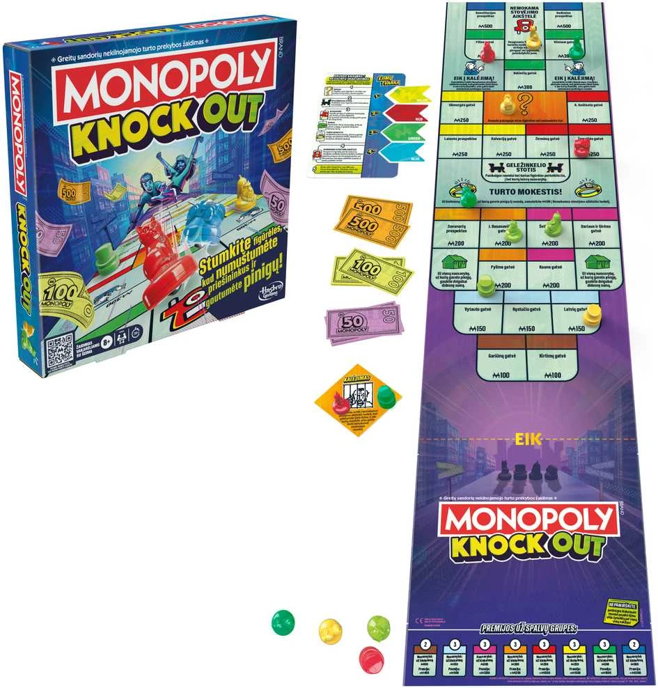 Žaidimas MONOPOLY: KNOCKOUT (lietuvių k.)