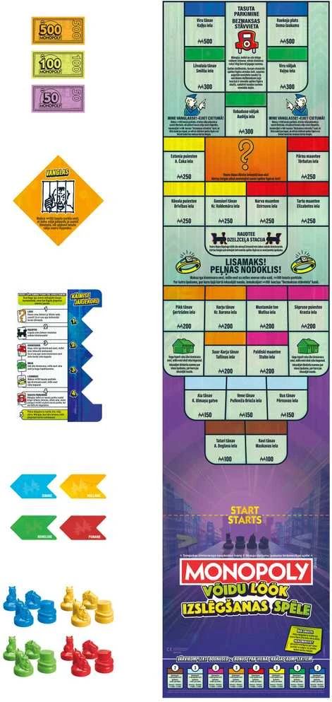 MONOPOLY Žaidimas „Monopolis: Knockout“ (estų ir latvių k.)