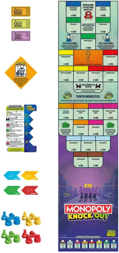 Žaidimas MONOPOLY: KNOCKOUT (lietuvių k.)