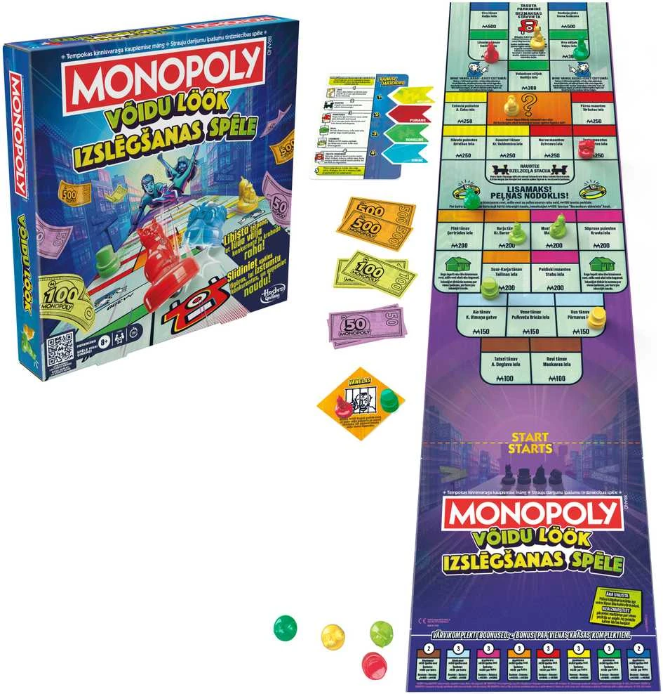 MONOPOLY Žaidimas „Monopolis: Knockout“ (estų ir latvių k.)
