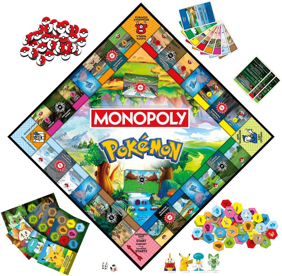 MONOPOLY Žaidimas „Monopolis: Pokemonai“, estų/latvių k.
