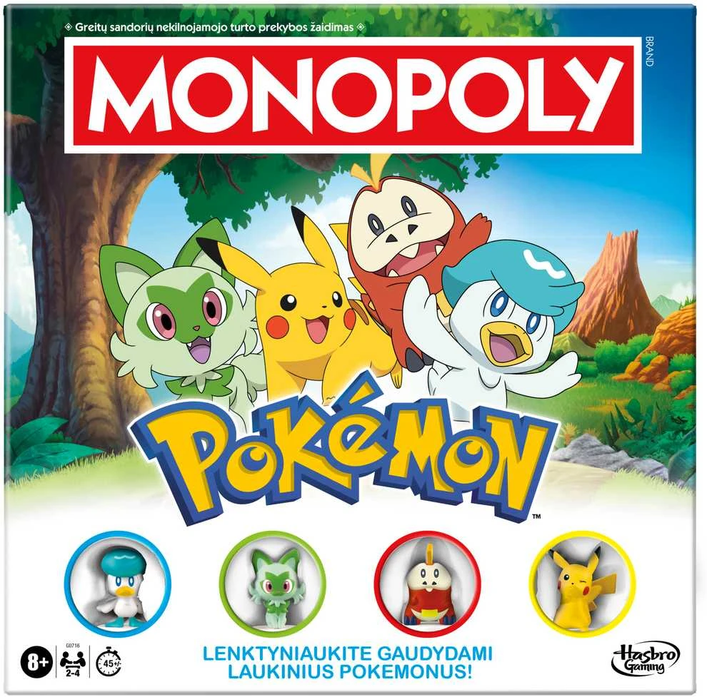 MONOPOLY Žaidimas „Monopolis: Pokemonai“, (lietuvių kalba)