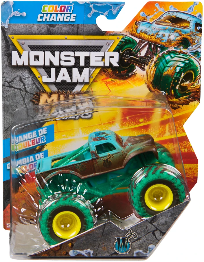 MONSTER JAM 1:64 spalvą keičiantis visureigis Mud Blasters, asort., 6072638