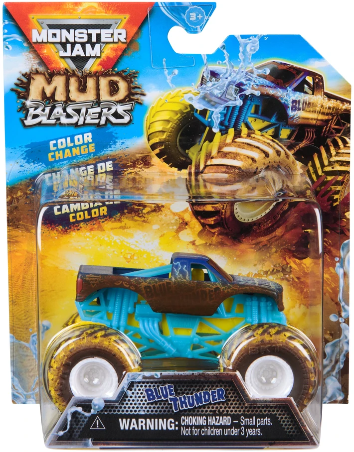 MONSTER JAM 1:64 spalvą keičiantis visureigis Mud Blasters, asort., 6072638