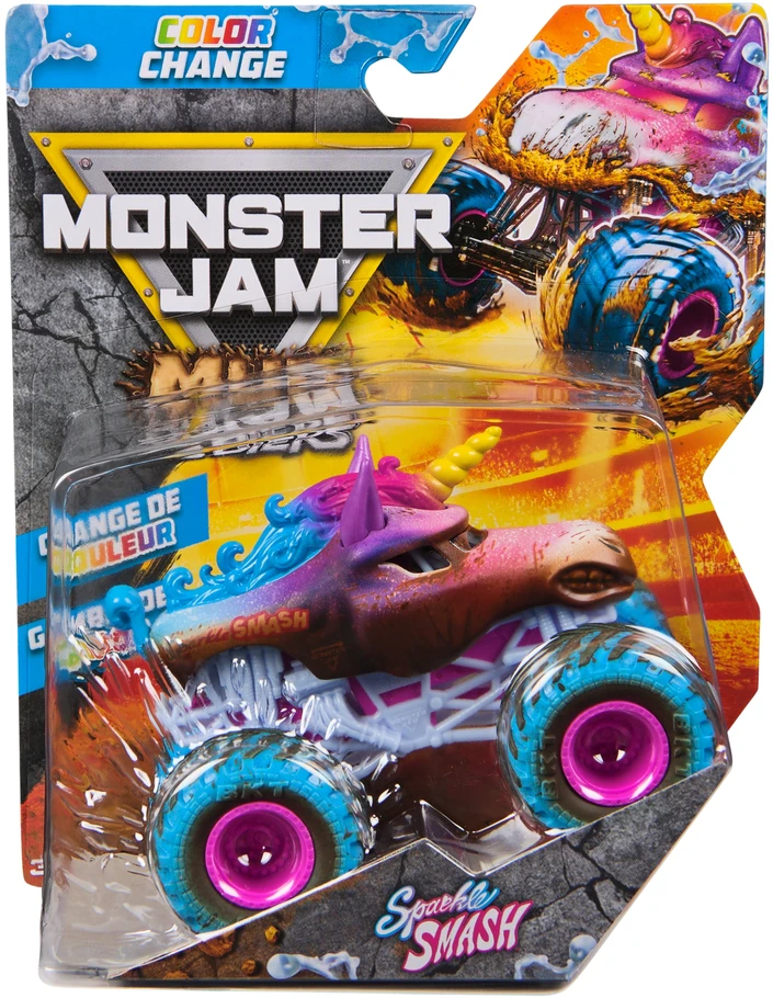 MONSTER JAM 1:64 spalvą keičiantis visureigis Mud Blasters, asort., 6072638