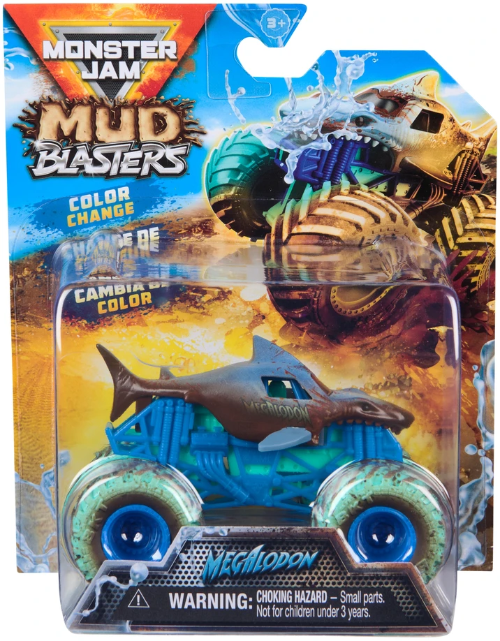 MONSTER JAM 1:64 spalvą keičiantis visureigis Mud Blasters, asort., 6072638