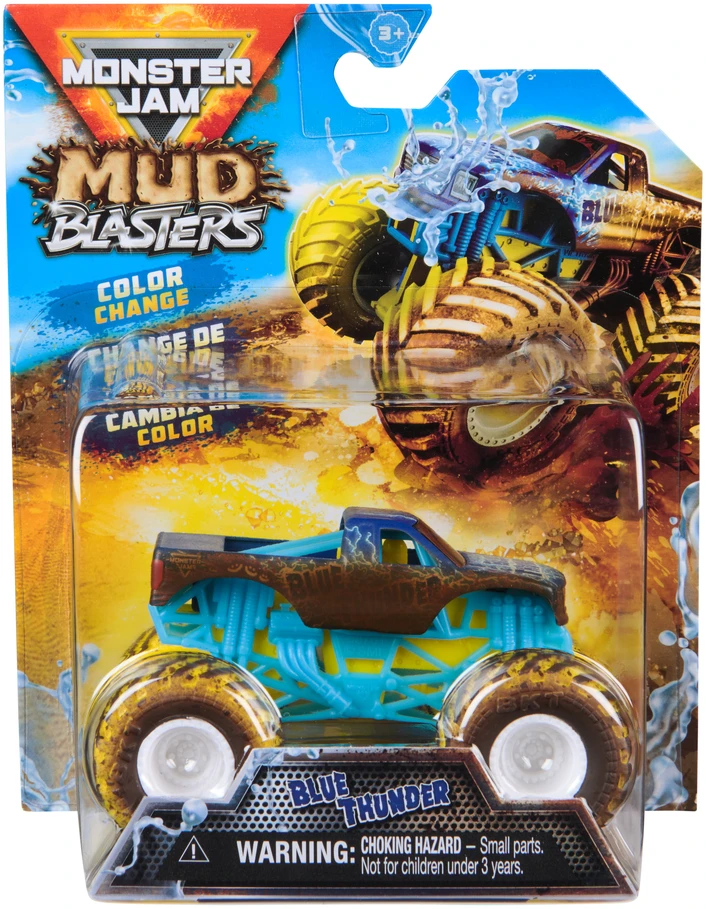 MONSTER JAM 1:64 spalvą keičiantis visureigis Mud Blasters, asort., 6072638