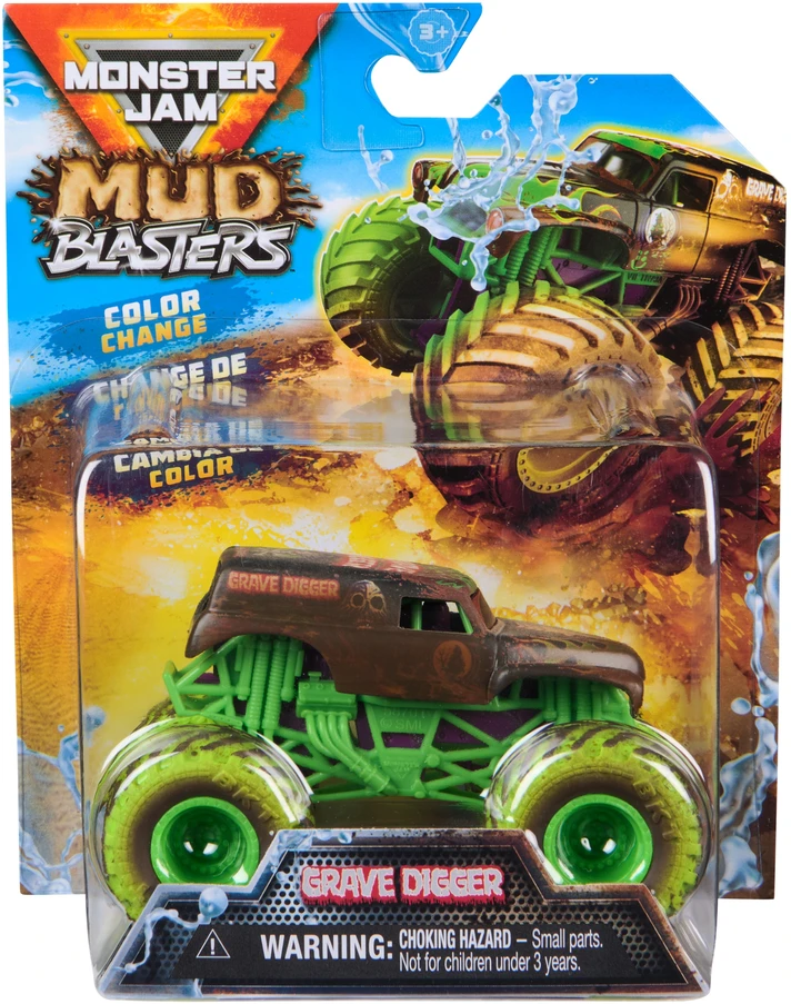 MONSTER JAM 1:64 spalvą keičiantis visureigis Mud Blasters, asort., 6072638