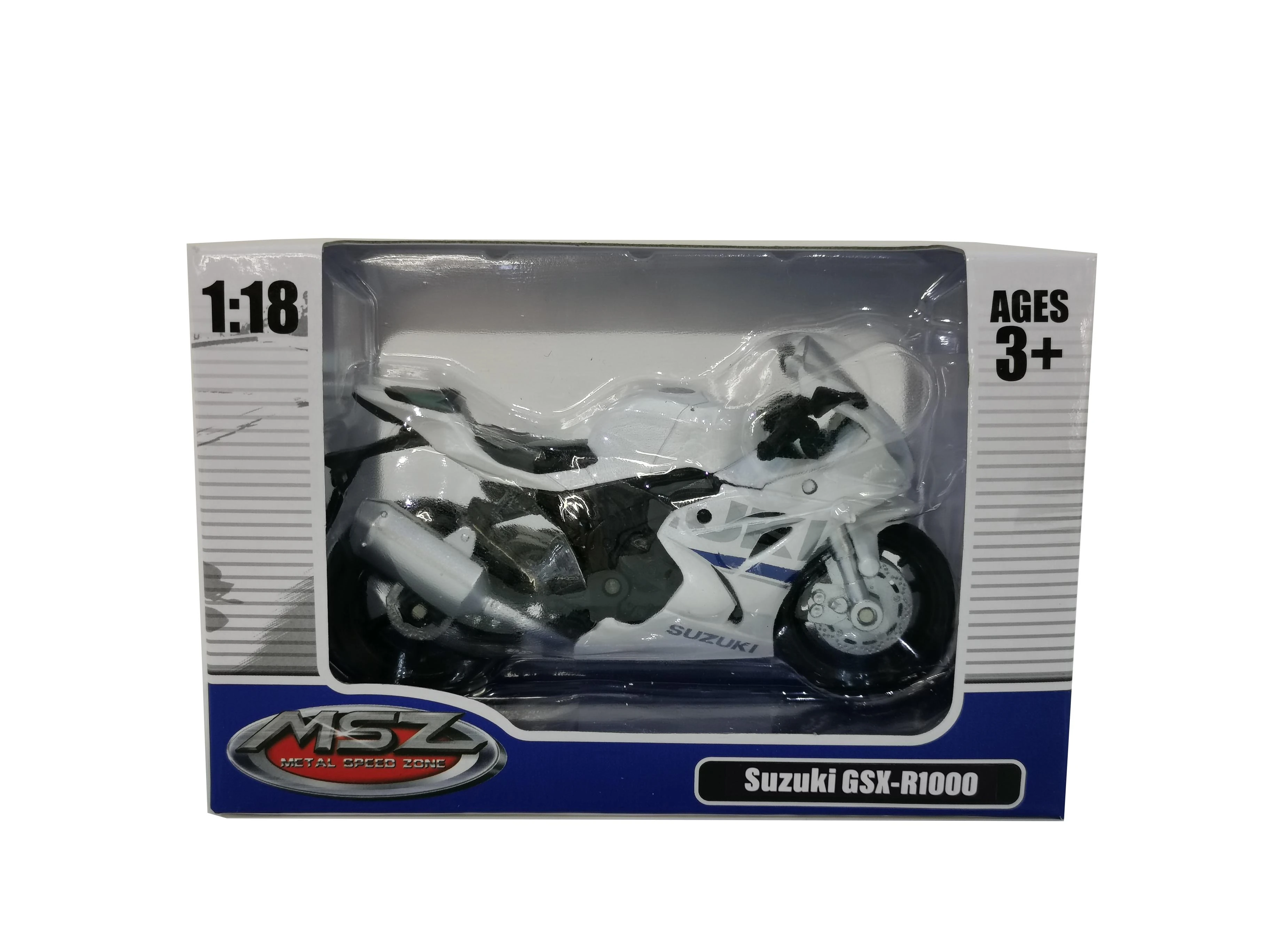 MSZ Motociklas SUZUKI GSR-R1000, 1:18