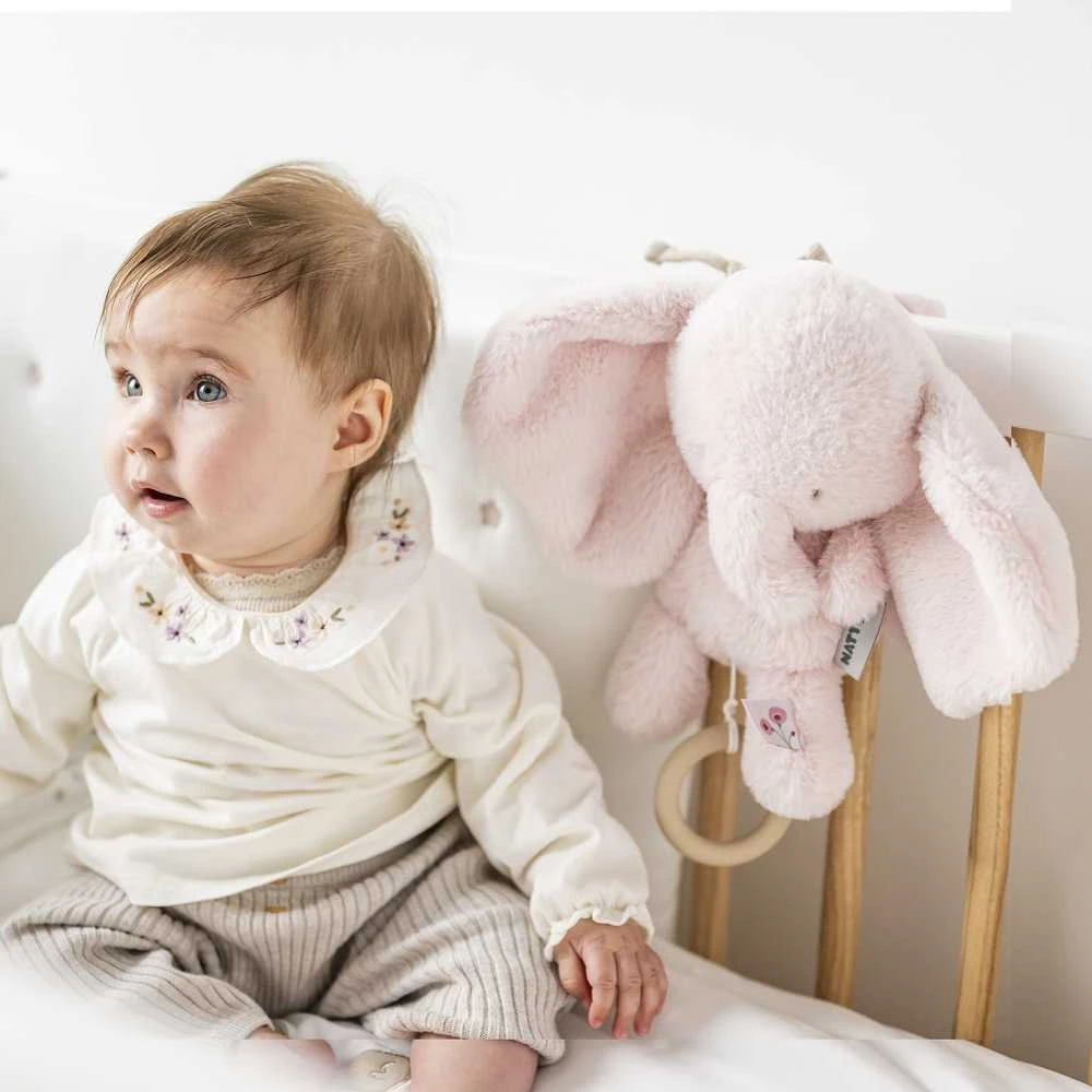 NATTOU Fanfan musical plush toy elephant pink, 25cm