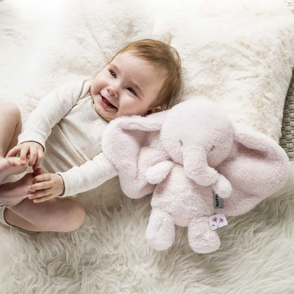 NATTOU Fanfan plush toy elephant pink, 26cm