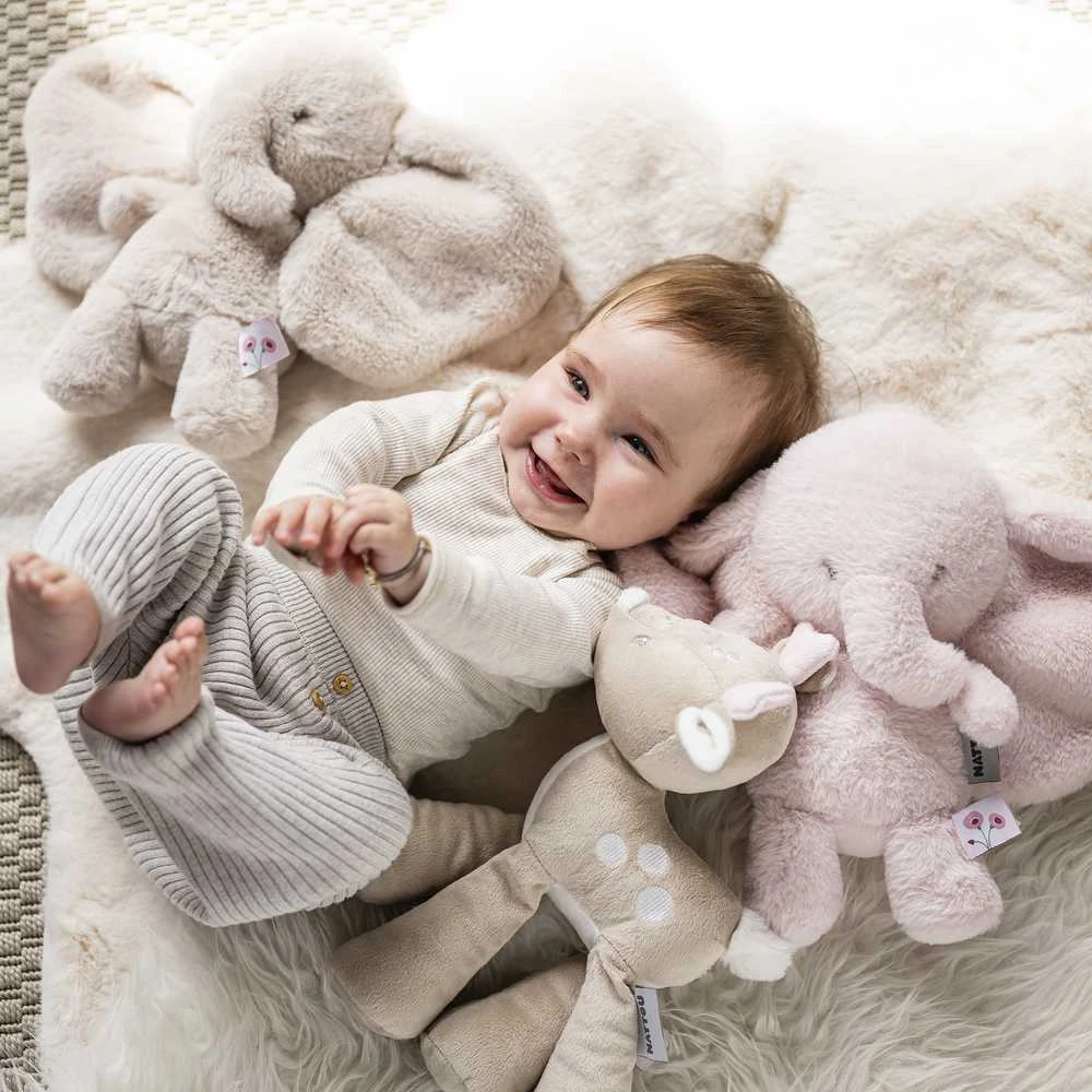 NATTOU Fanfan plush toy elephant sand, 26cm