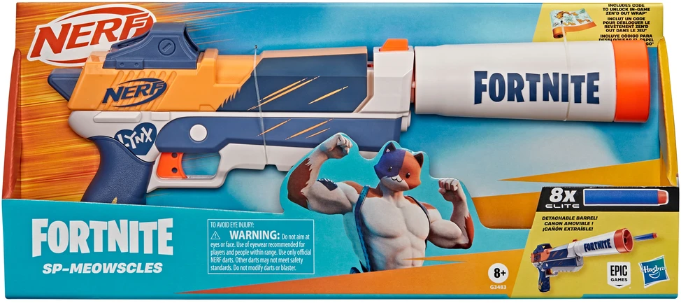 TOYS NERF FORTNITE Šautuvas SP MEOWSCLES