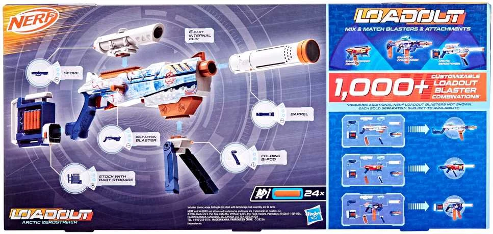 Žaislinis šautuvas Nerf Loadout Artic Zerostriker