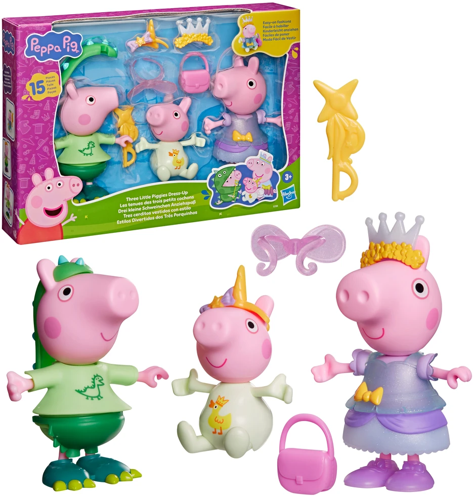 Peppa Pig Rinkinys „Pepa ir draugai: madų vakarėlis“, 15 cm