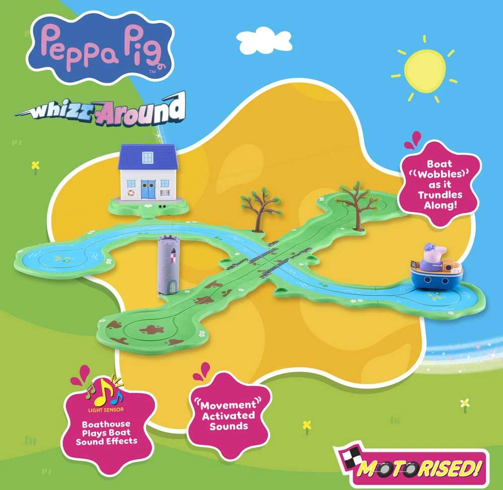Peppa Pig Whizz Around Peppos upės žaidimų rinkinys