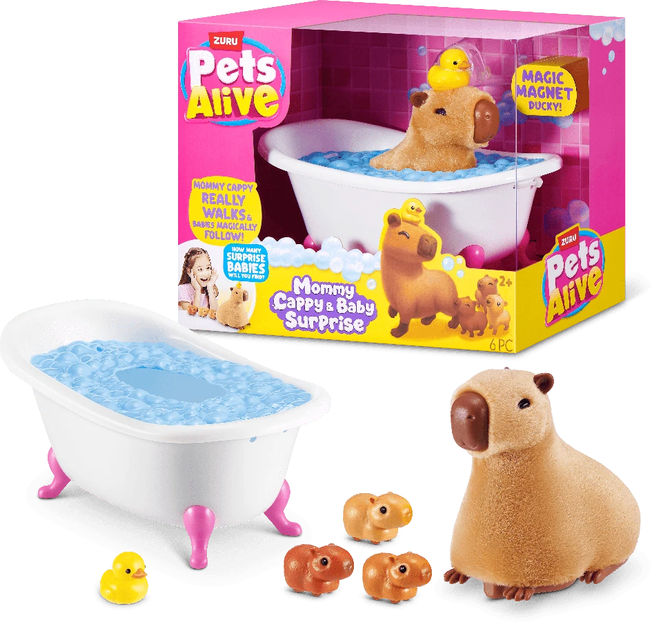ZURU PETS ALIVE kapibarų mama su mažyliais