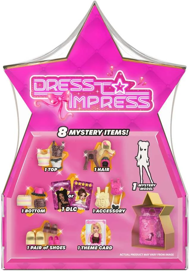 PHATMOJO DRESS TO IMPRESS Paslaptinga lėlė, 10 cm