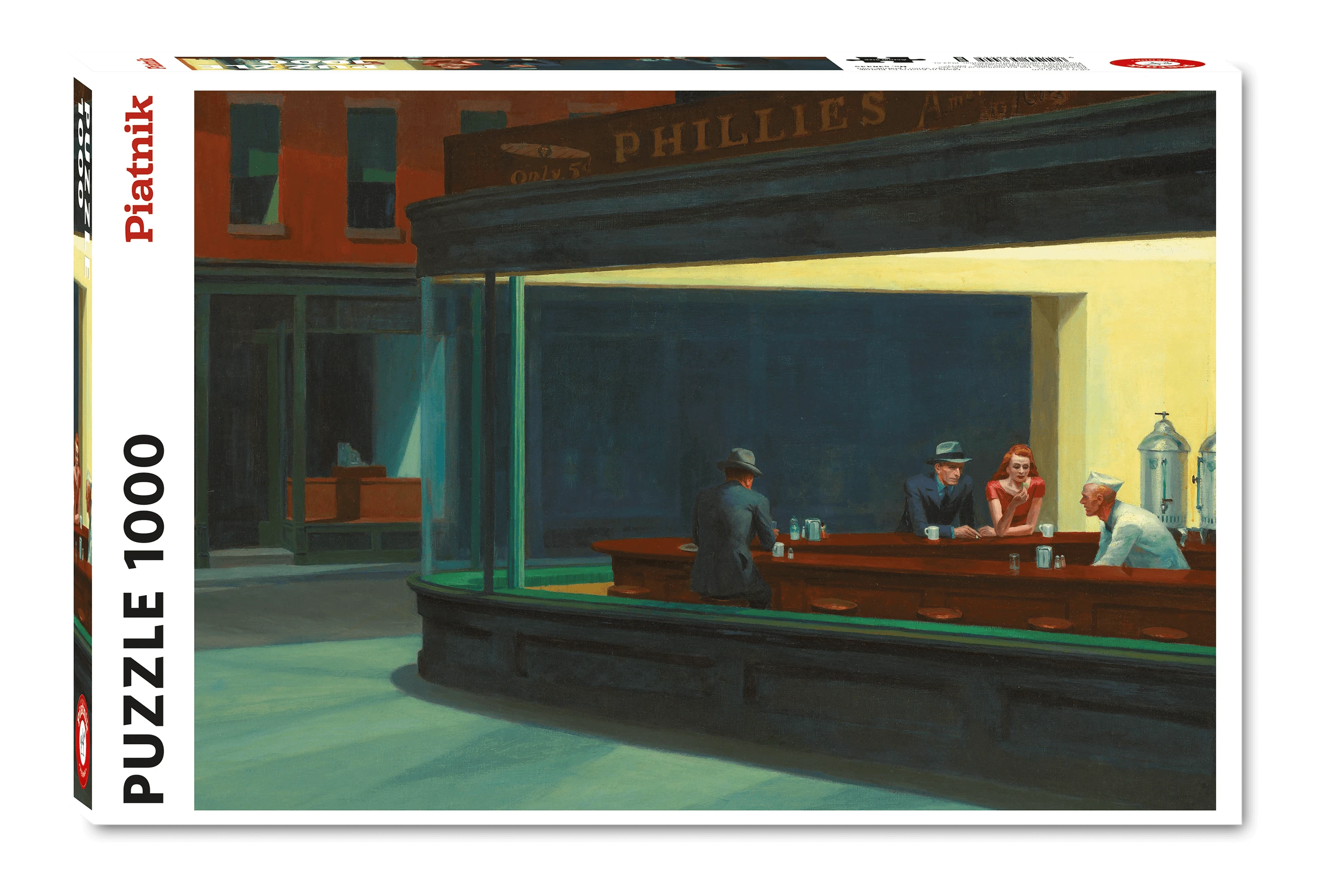 PIATNIK Dėlionė 1000 vnt. - Edward Hopper: Naktinėtojai (Nighthawks)