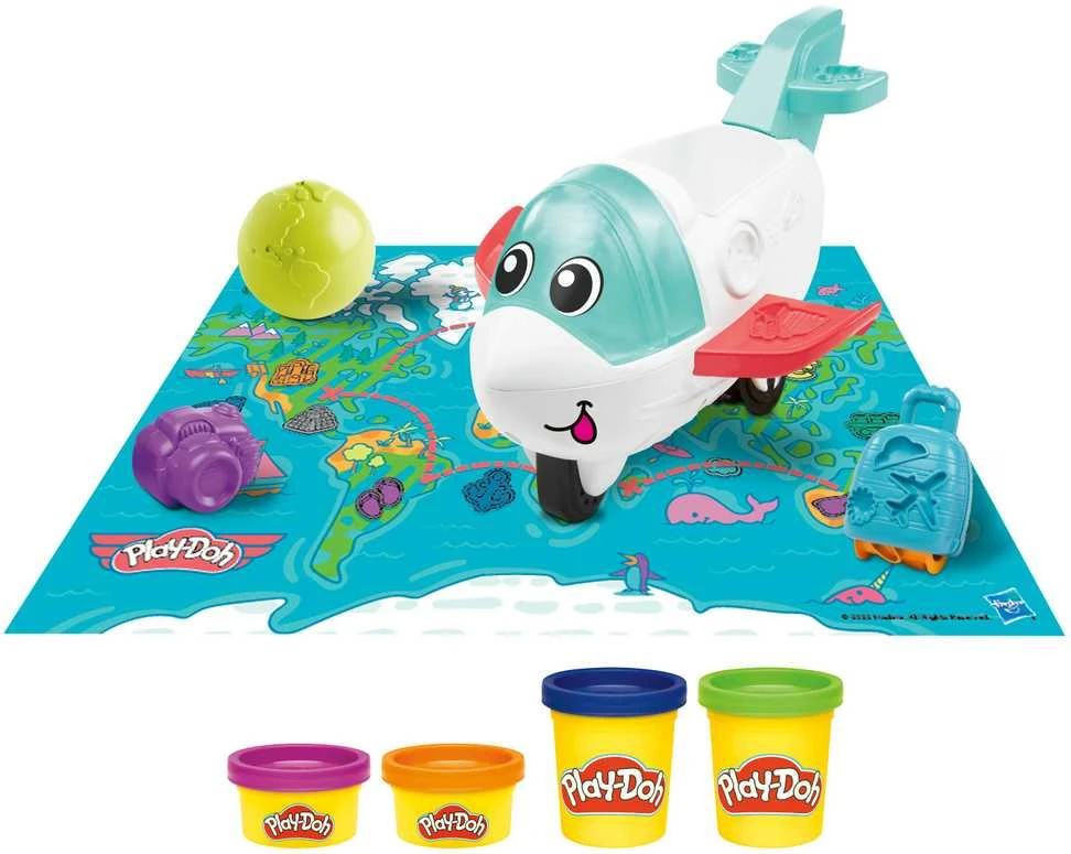PLAY-DOH Rinkinys „Kelionės lėktuvu“ aprašymas - Prekės nuotrauka